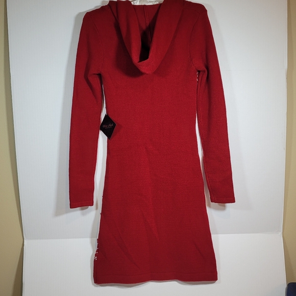 👗KNITTED PRINTED SWEATER DRESS WITH HOODIE - Picture 4 of 6